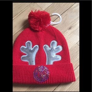 NWT! Adorable reindeer Pom Pom hat